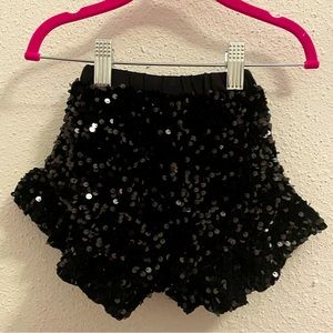 Black Sequin Shorts